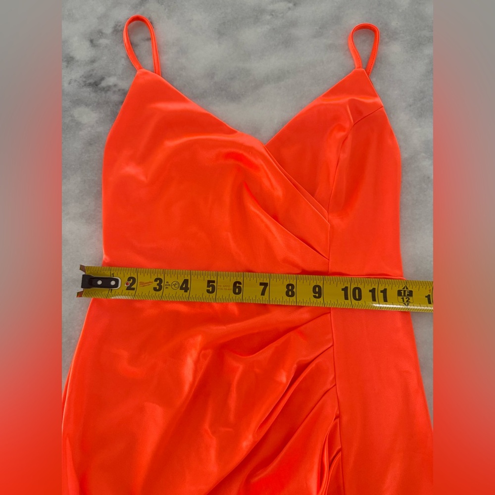 Fashion Nova Spaghetti Strap Mini Dress Size XS Bodycon Bright Orange. - Picture 3 of 4